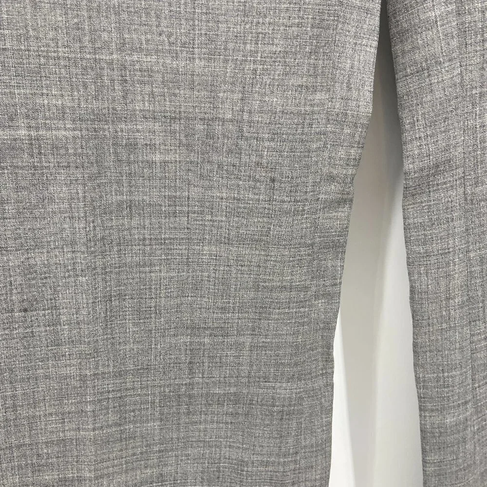 TORY BURCH Gray Wide Leg Button Detail High Rise Trouser Dress Pants
